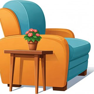 cozy armchair illustration