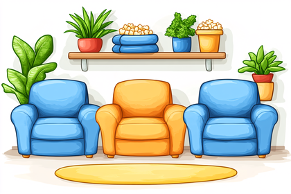 Cozy Armchairs And Plants