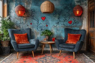 Cozy Armchairs with Rustic Decor