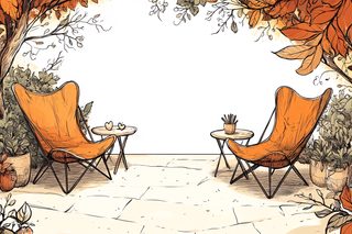 Cozy Autumn Patio Scene