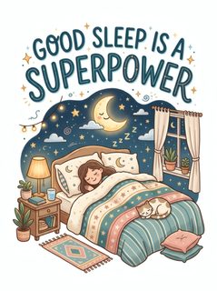 sleeping bedroom illustration