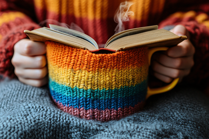 Cozy Book in Rainbow Mug