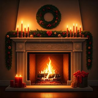 cozy christmas fireplace