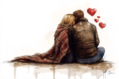 Cozy Couple Cuddle