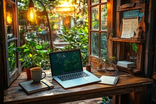 Cozy Desk By Window