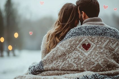 Cozy Embrace in Winter Wonderland