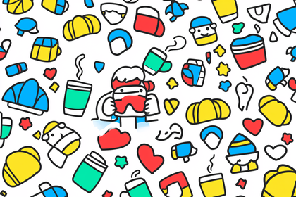 Cozy Illustration Seamless Pattern