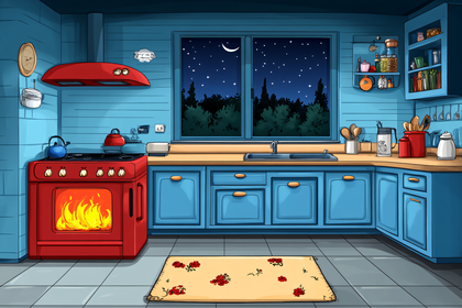 Cozy Kitchen at Night