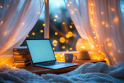 Cozy Laptop Setup