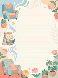 Owl reading book