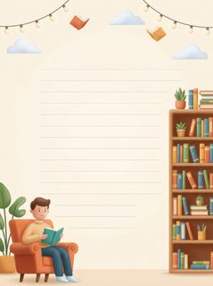 Reading nook illustration