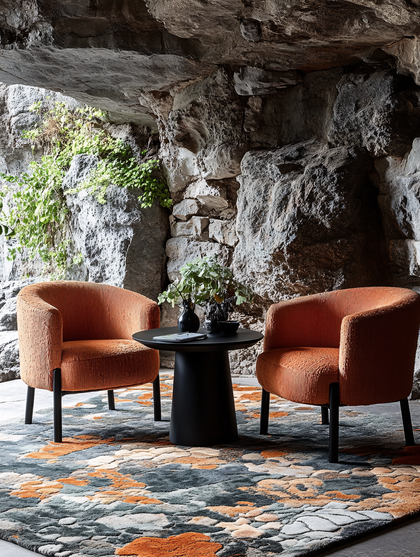 Cozy Seating in Stone Cave