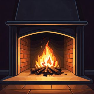 warm fireplace hearth