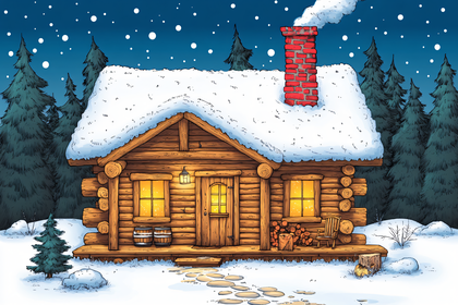 Cozy Winter Cabin
