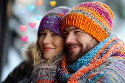 Cozy Winter Couple Portrait