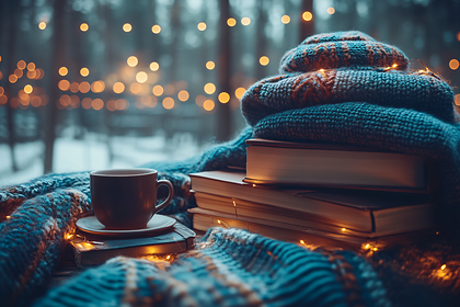 Cozy Winter Reading Scene