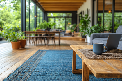 Cozy Workspace with Nature View