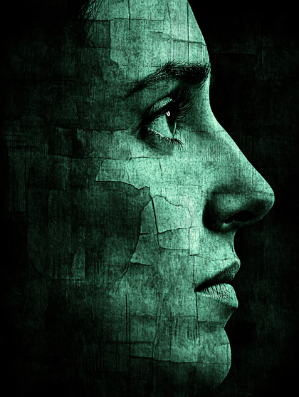 Cracked Emerald Portrait