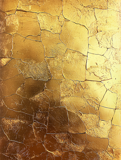 Cracked Golden Surface Texture