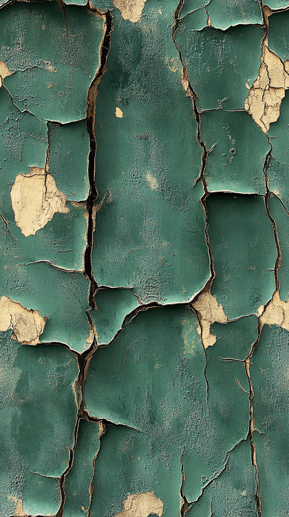 Cracked Green Paint Texture