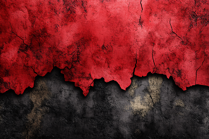 Cracked Red And Black Wall Texture