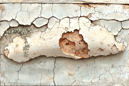 Cracked Wall with Vine
