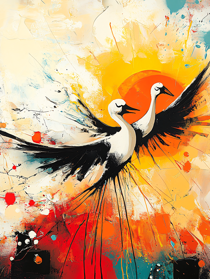 Cranes In Flight
