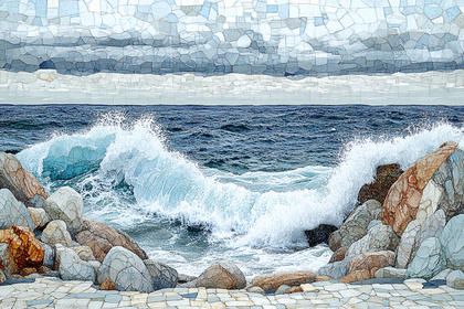 Crashing Waves Mosaic