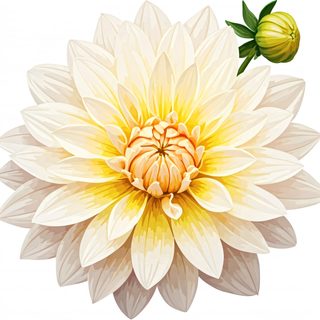cream dahlia flower