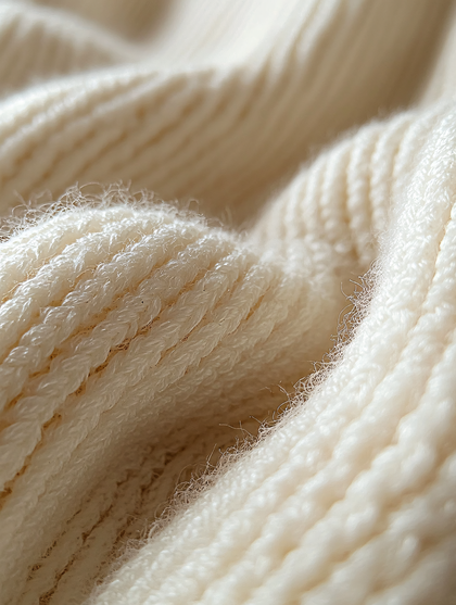 Cream Knit Fabric Texture