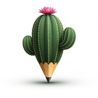 cactus pencil art
