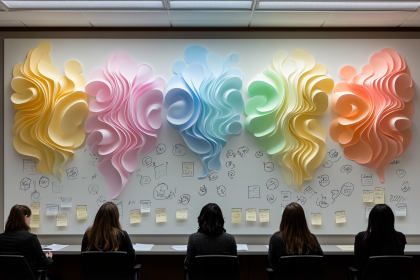 Creative Team Meeting with Brainstorming Wall Art
