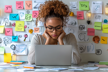 Creative Woman Working On Laptop