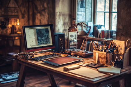 Creative Workspace with Digital Tools