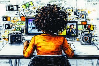 Creative Workspace with Multimedia Elements
