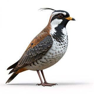 crested songbird illustration