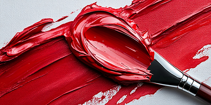 Crimson Brushstroke Masterpiece