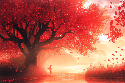 Crimson Canopy Serenity