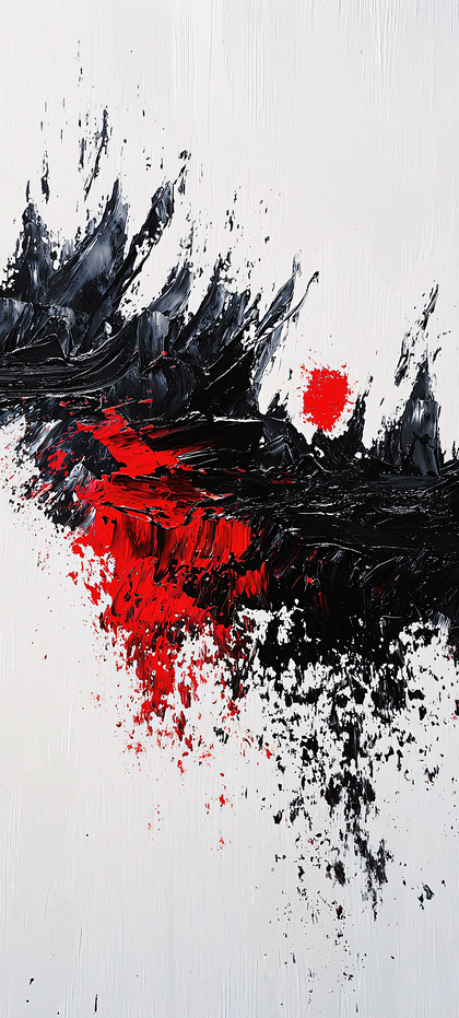 Crimson Horizon Abstract