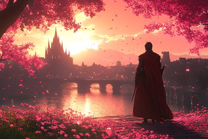 Crimson Knight and Cherry Blossom Kingdom