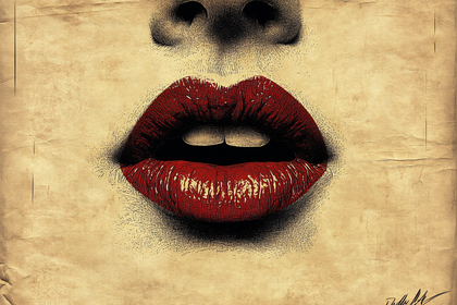 Crimson Lips Illustration