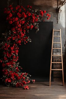 Crimson Rose Archway Backdrop
