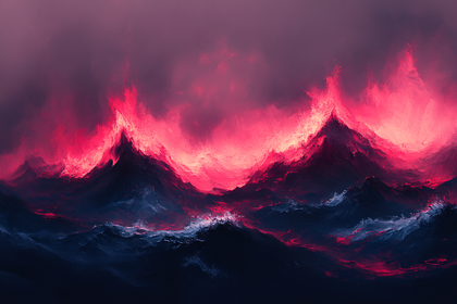 Crimson Sea Painting