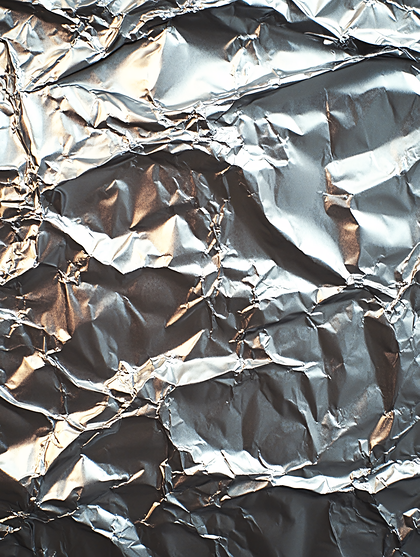 Crinkled Aluminum Foil