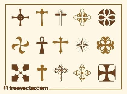 Crosses Set Free Vector