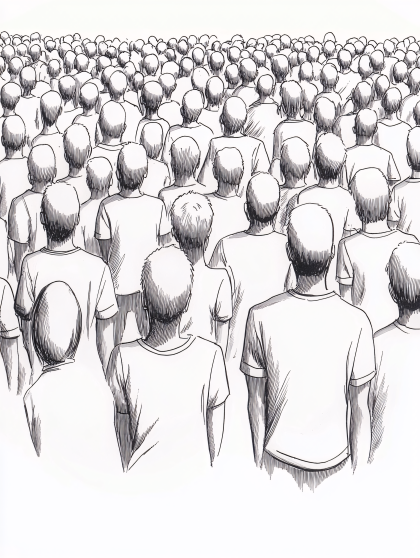 Crowd Of Anonymous People