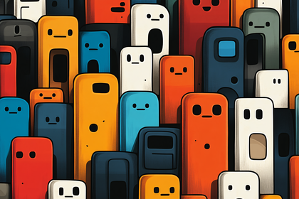 Crowd Of Colorful Cartoon Figures