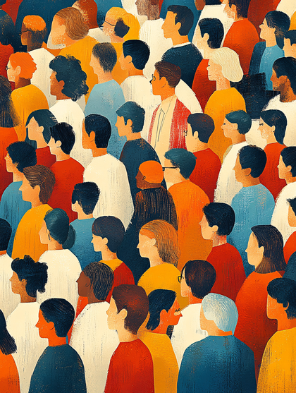 Crowd of People Illustration