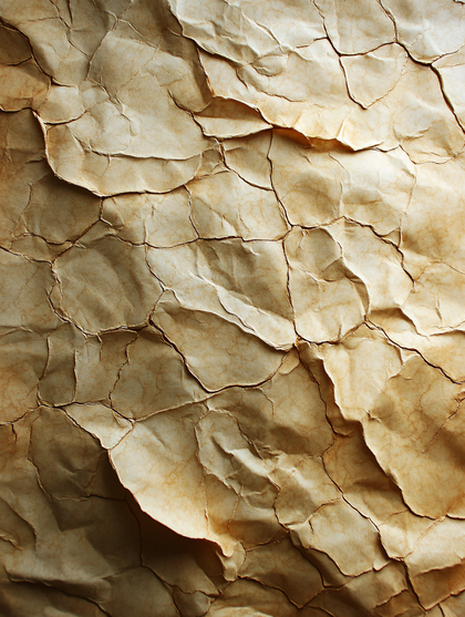 Crumpled Beige Paper Texture