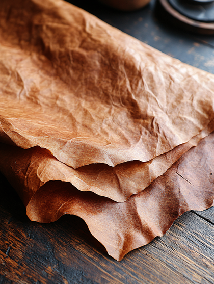 Crumpled Brown Paper Stack